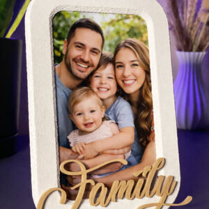 Cornice personalizzata con scritta stile Family